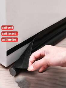 1pc Adjustable Door Bottom Seal Strip, Single-Sided Insulation Foam Barrier Strip, Seal Tape, Wall Sticker, Vinyl Decal, Home Decor, Spring Decoration, Home Refresh, Rama Decorative Sticker - Multicolor - View 3