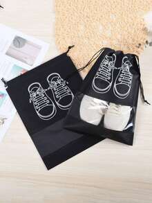 20pcs Dustproof Travel Shoe Bags - Made Of Non-Woven Fabric, Drawstring Design, Anti-Yellowing, Moisture-Proof - Suitable For Travel, Hallway, Bedroom, Dormitory, Etc., Unisex Storage Bags For Children And Adults, Back To School Essential - Travel Storage Assistant - Ideal Gift For Travelers - Travel Storage Drawstring Shoe Bags, Shoe Covers, Portable Dustproof Unisex Packing Bags, Travel Essentials, Cruise Essentials, Holiday Essentials