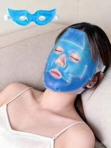 1pc Reusable Cooling Face Mask, Gel Face Mask To Relieve Fatigue And Aid Sleep, Suitable For Daily Use, Gel Ice Pack Eye Mask/Face Mask For Soothing Cold Compress