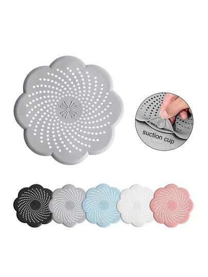 2个装花卉图案厨房地漏盖，防堵塞水槽过滤器，浴室防毛发地漏过滤器，浴室地漏贴纸，浴室用品