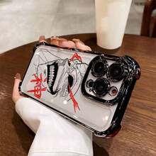 Electroplated Frame Phone Case with Airbag Corners, Offering Drop and Impact Protection. Compatible with iPhone 17 12, 13, 14, 15, 16 Plus, Pro, Pro Max, and 16E - Negro - Ver 2