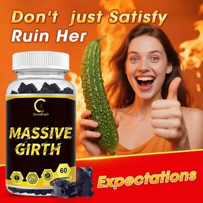 ROCK HARD Gummies, MASSIVE GIRTH Gummies: Men Gifts - Unlock Your Potential With Our Powerful Gummies Featuring Tribulus Terestris, Powdered Antler, Supporting Level, Men'S Health Supplement, Bold Packaging, Highquality Ingredients