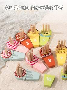 Children's Ice Cream Digital Stick Number And Quantity Matching Toy, Math Enlightenment Cognitive Teaching Tool, Montessori Early Education Puzzle Toy - Multicolor - View 11
