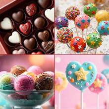 Khuôn làm bánh que (1/2 chiếc), dụng cụ cắt bánh que bằng nhựa, bộ khuôn ép bánh que hình tròn và hình trái tim, dụng cụ cắt và đẩy bánh que hình cầu và trái tim, phụ kiện làm bánh, dụng cụ cắt bánh que Daisy Makes, dụng cụ làm bánh que tự làm, thích hợp cho việc làm bánh tại nhà, món tráng miệng đám cưới, tiệc sinh nhật, ngày Valentine. - Nhiều màu - Xem 11