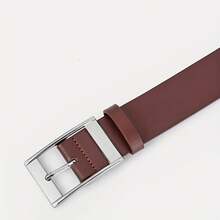 Men's Pin Buckle Belt, PU Material, Casual Jeans Belt, Great Gift - 黑色 - 查看 6