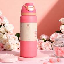 0waIaa Carmine Rose Aquarius Stainless Steel Bottle, With A Capacity Of 32 Oz (945 Ml), Can Retain Heat For Up To 24 H. It Can Keep Both Hot And Cold Beverages Warm, Suitable For Brewing Coffee And Making Iced Drinks. The Design Is Exquisite And It Is Suitable For Use In Various Occasions Valentine's Day. - Màu Hoa hồng đỏ - Xem 7