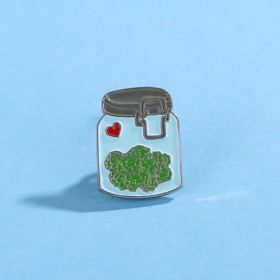 Pickle Jar Enamel Brooch Custom Decorative Brooches Ornaments Lapel Bag Badges Jewelry Gifts 2025 New Style - 彩色 - 查看 1