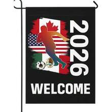 World Cup 2026 Garden Flag, Soccer Flags, House Decoration, Yard Sign, Welcome Sign, Home Decor, Lawn Flag - Nhiều màu - Xem 1