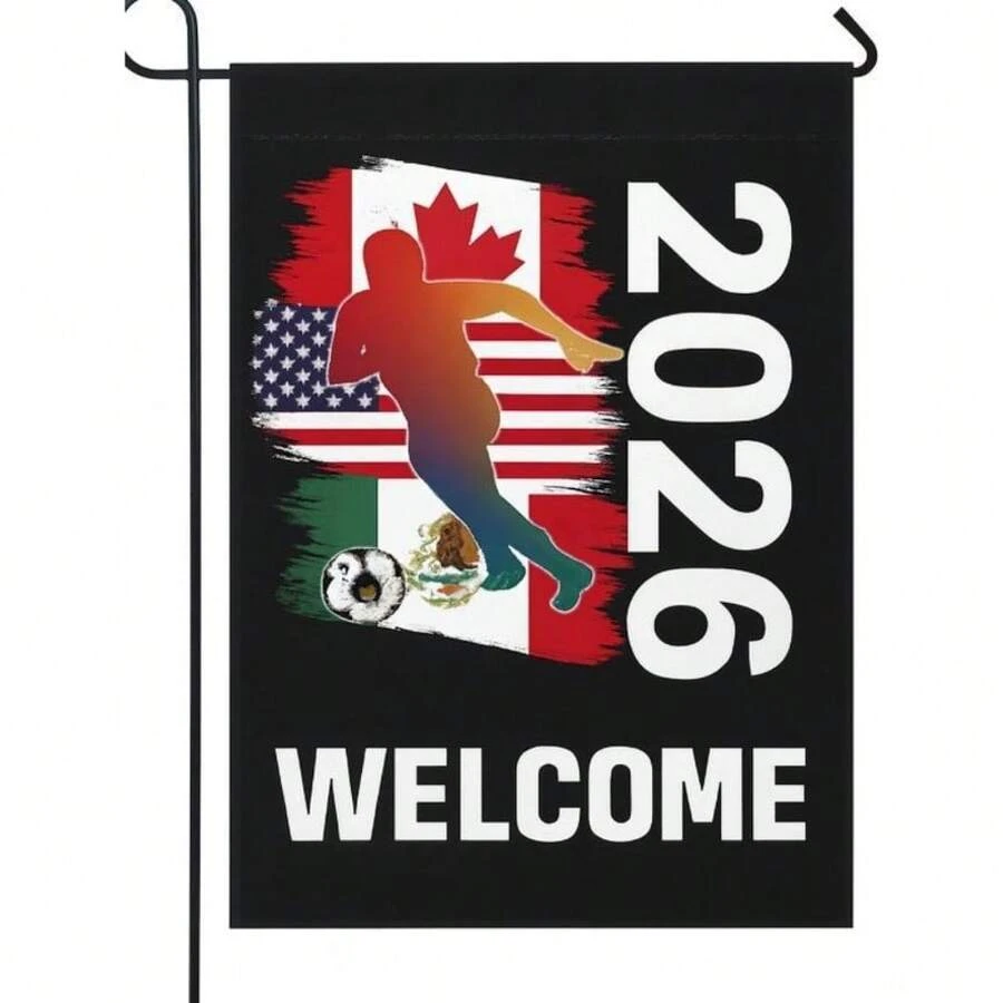 World Cup 2026 Garden Flag, Soccer Flags, House Decoration, Yard Sign, Welcome Sign, Home Decor, Lawn Flag - Nhiều màu - Xem 1