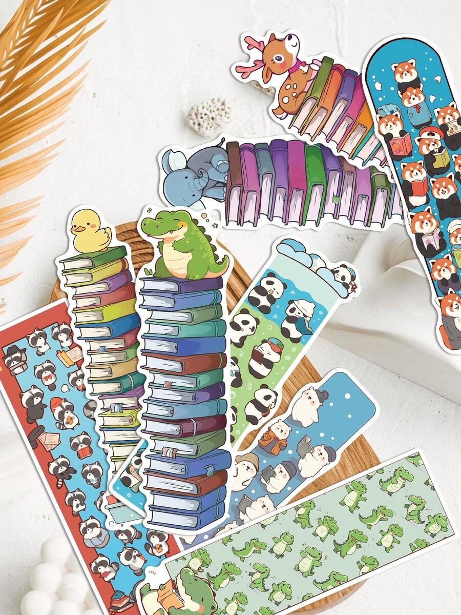 30 Buah Pembatas Buku Hewan Menggemaskan dengan Desain Kreatif dan Lucu, Pembatas Buku Kertas, Penanda Bacaan yang Menyenangkan dan Dipersonalisasi, Pembatas Buku Dekoratif, Sempurna untuk Pecinta Buku - Perlengkapan Kantor - Hadiah Lucu - MultiWarna - View 1