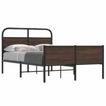 vidaXL Cadre de lit sans matelas 140x200 cm beige marrone - Castano - Visualizzare 2