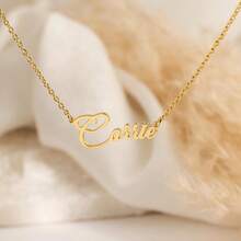 Customized Name Necklace, 18K Gold Plated Personalized Name Necklace, Minimalist Style Name Necklace, Christmas Gift, Mother's Day Gift, Gift For Her - Multicolor 5 - View 7