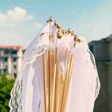 10/20/50pcs White Ribbon Magic Wands, Fairy Wands With Lace, Bells, Suitable For Wedding, Party, Celebration