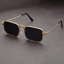 New Steampunk Square Glasses Men's Fashion Glasses Women's Style - màu xanh da trời - Xem 8