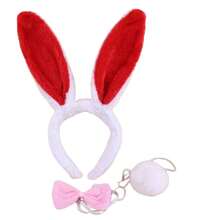 1pc Easter Animal Costume Set | Bunny Ears Headband, Bow Tie & Tail For Photo Props | Kids Dress-Up, Party Decor & Photo Studio Supplies - Perfect Gift For Birthday, Easter, Valentine's Day - Multicolor - View 17