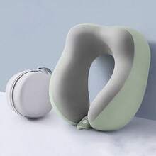 Gối kê cổ hình chữ U bằng mút hoạt tính mới năm 2026 kèm túi đựng, gối du lịch di động với khả năng đàn hồi chậm, vỏ có thể tháo rời và giặt được, thích hợp cho máy bay, văn phòng, ngủ trưa và du lịch, gối kê cổ hình chữ U bằng mút hoạt tính di động kèm túi đựng, gối kê cổ hình chữ U bằng mút hoạt tính du lịch kèm túi đựng. - Nhiều màu - Xem 12