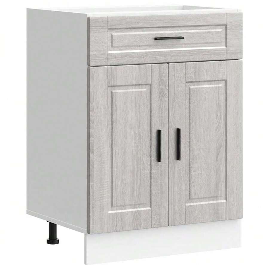 vidaXL Armadio da cucina Porto sonoma grigio bois d'ingénierie - Grigio - Visualizzare 1