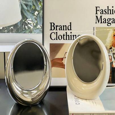 1个豪华双面旋转化妆镜，家居、卧室装饰梳妆镜，高端桌面摆件