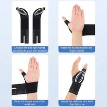 1 pieza Soporte de pulgar ultra delgado y transpirable - Adecuado para pulgar en gatillo, síndrome del túnel carpiano, para juegos, uso de teléfonos inteligentes, deportes y uso diario - Multicolor - Ver 12