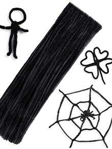 100/200pcs Soft Fiber Cleaning Sticks, Multi-Color Chenille Fuzzy Sticks, Dense Chenille Fuzzy Sticks, Soft Twist Sticks, Fiber Cleaning Sticks, Suitable For Arts And Crafts DIY Decoration - Baby Pink - View 4