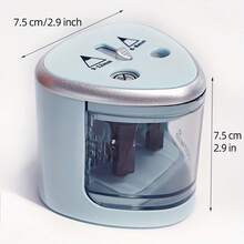 Electric Pencil Sharpener, Dual Hole Semi-Automatic Pencil Sharpener, Heavy Duty Dual Hole Pencil Sharpener