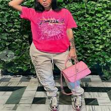 Black Spider Web T-Shirt Men's And Women's Cotton T-Shirt, Breathable Moisture Wicking And Anti-Odor, Size S, M, L - Black - View 6