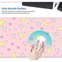 IMAYONDIA Pink Kawaii Desk Pad, Cute Moon Bunny Desk Mat Computer Pad Desktop,Laptop Protector Aesthetic Anime Mousepad Writing Pad For Office Home School,Large Gaming Mouse Pad Tarot Mat,. X . - Xoáy đen trắng - Xem 4