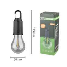 1pcs LED Camping Lights: Rechargeable, Dimmable, Portable For Outdoor Use, Perfect For Valentine's Day, Thanksgiving, Christmas, And Halloween, ABS Material, Holiday Decoration, Modern Style Lantern, High-Quality LED, Solar-Powered, Home Decor - 黑色 - 查看 9