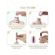 4pcs 5ml Refillable Perfume Bottles, Mini Portable Aluminum Spray Bottle For Perfume Perfume Bottle Perfume Refillable Bottle - 彩色 - 查看 4