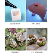 150g Upgraded Transparent Low Odor UV Resin Kit, Including UV Lamp, Silicone Mat, Hard UV Epoxy Resin For Jewelry And Craft Decoration - UV Resin Colorant Kit - View 5