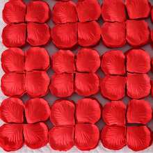 1000片人造玫瑰花瓣，无纺布人造花瓣，适用于婚礼装饰、婚房装饰、情人节派对装饰、宣言地点装饰、婚房布置、婚礼场地布置、派对场景布置，四季皆宜。 - 紅色 - 查看 3