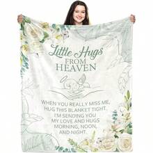 Miscarriage Gifts For Mothers, Miscarriage Memorial Blanket, Memorial Sympathy Gift, Condolence Ideas For Mom - Little Hugs From Heaven, Ideal Valentine's Day Gift For Her/Him Perfect Gift For My Sister Bestie, Ideal Warmhearted Gift For Girlfriend, Thoughtful Souvenir For Boyfriend, Cozy Gift For Best Friend, Personalized Gift For Him/Her, For Pets, Sofa, Bed, Car, Bedroom, Living Room, Office, Outdoor Camping, Beach, Wall Decoration, Bedroom Decor, Halloween Blanket, Fall Decor, Christmas Decor, Office Decoration - 彩色 - 查看 11