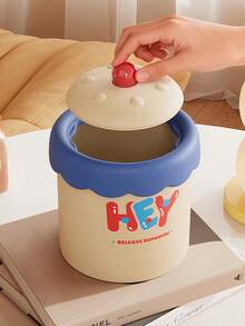 Hộp đựng cọ trang điểm dễ thương có nắp, hộp đựng đồ trang điểm mini, hộp đựng bút hình thùng rác Kawaii cho nhà bếp, phòng ngủ, phòng tắm, văn phòng, ký túc xá, bàn làm việc, phụ kiện trang trí nhà cửa. - Nhiều màu - Xem 7