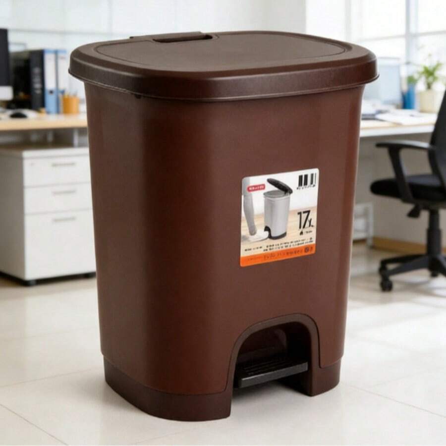 Thùng rác đạp chân nhiều kích cỡ - Thùng rác có nắp đậy dùng trong gia đình 7.5L/18L / Thùng đựng đồ nhà bếp, phòng tắm (Màu ngẫu nhiên) - Nhiều màu - Xem 1