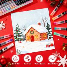 LOVEWE 72/120 Colors Acrylic Paint Markers - Water-Based Self-Inking Brush Tip, No Bleed For Rock Canvas Wood Ceramic Glass, Art Supplies For Adults DIY - 120種顏色 - 查看 5