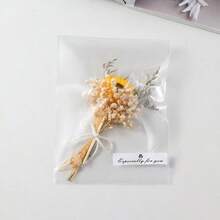 Bohemian Style Mini Dried Flower Bouquet Set | Small Vase Floral Arrangement | Desktop Decor | Mailbox Gift - Multicolor - View 19