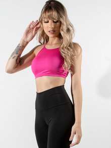 Top Fitness Feminino Alta Sustentação Academia Treino Confortável - Pink - Visão 2
