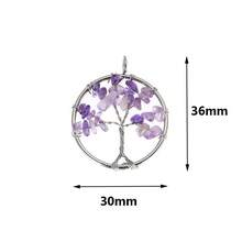 Ahknormailcui Vintage Stainless Steel Handmade Beading Natural Stones Tree Of Life Pendant Irregular Crystal Agate Elegant Round Pendants For Diy Jewelry Making Necklace/Key Ring/Earrings Crafts Decorative Accessories - Tree Of Life - View 15