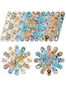 12/24件套卡通人物、宾果海盗、辣椒图案爸爸圈趣味纽扣手链，适合生日派对、毕业派对、装饰、节日派对、小型礼物收藏玩具工艺套装 - 彩色 - 查看 5