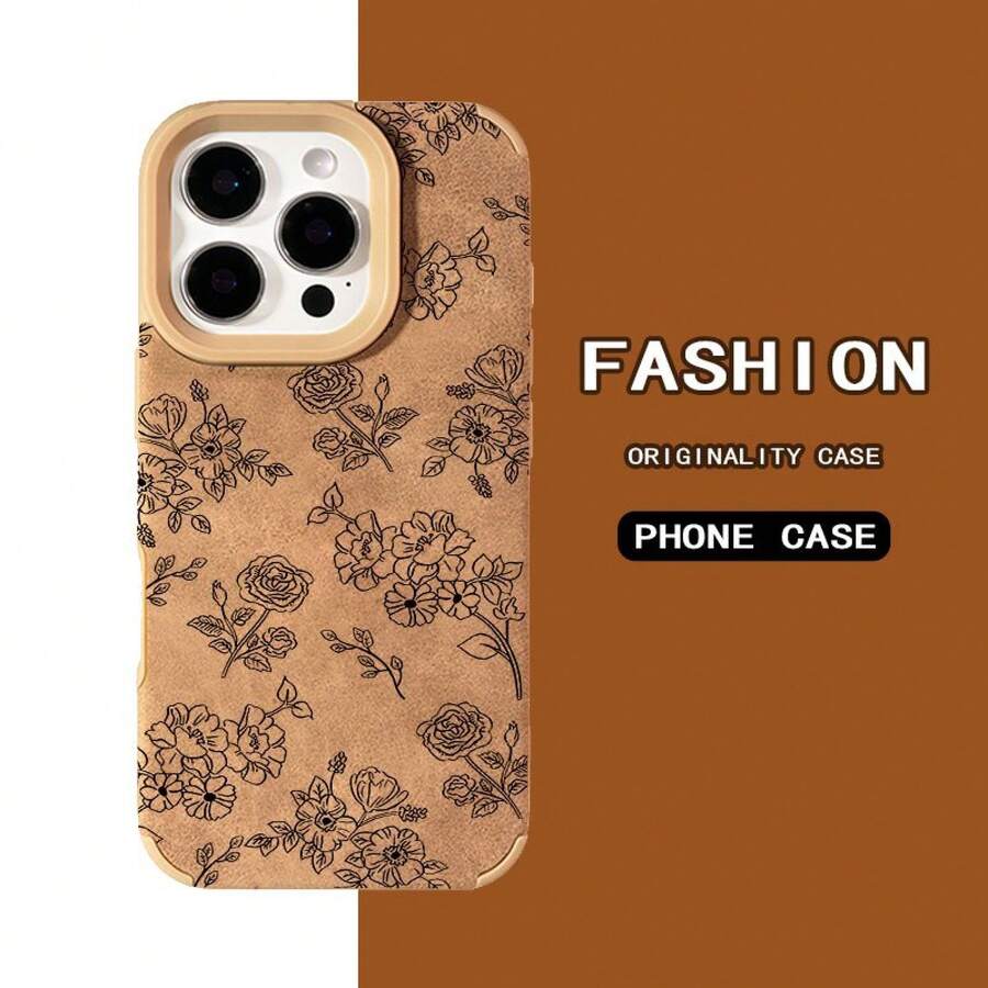 Funda de teléfono: Funda de teléfono de cuero sintético TPU con patrón floral romántico pintado a mano de estilo francés para iPhone 16/16 Pro/16 Pro Max/16 Plus/16e, 15/15 Plus/15 Pro/15 Pro Max, 14/14 Plus/14 Pro/14 Pro Max, 13/13 Pro/13 Pro Max, 12/12 Pro/12 Pro Max, 11/11 - Estilo 1 (1 pieza) - Ver 1