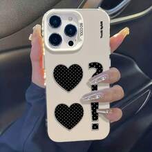 Funda de Teléfono con Corazón de Lunares, Funda Vibrante IMD, Compatible con iPhone 17 Pro Max, 17 Air, 16, 15, 14 Plus, 13, 12, 11, Cubierta Protectora, Regalo de Navidad, Regalo de Año Nuevo, Regalo de Pascua, Regalo de Halloween, para Familia y Amigos - Estilo 1 (1 pieza) - Ver 4