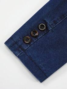 Blazer Vaquero Premium para Hombre, Corte Slim Fit y Confección Sastre, Combina Comodidad Casual con Elegancia Business-Casual - Azul - Ver 10