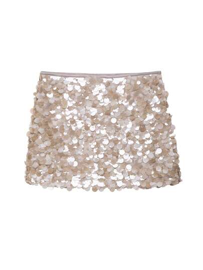 DEEKA Summer New Women's Fashion Sequin Embellished Punk Mini Skirt Spring Vacation
