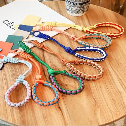 可调节编织手机挂绳，简约ins风腕带，加厚防丢设计，适合欧洲旅行