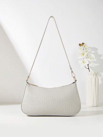 Fashionable Minimalist Underarm One Shoulder Baguette Bag