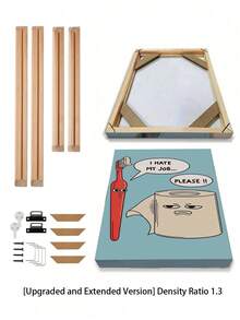 1 Conjunto de Moldura de Madeira DIY, Tamanhos Disponíveis: 40x60cm, 30x40cm, 25x35cm, 35x55cm, 35x45cm, 40x50cm, Adequada para Tela de Pintura a Óleo, Moldura de Madeira de Pinus, Arte de Parede, Pintura com Diamantes, Estrutura de Encaixe de Espiga e Rabo de Pau. Somente a moldura, tela e vidro não inclusos. (Consulte o tutorial de instalação na imagem. Compre uma moldura 5cm menor que o tamanho da tela.) - Multicolorido - Ver 24