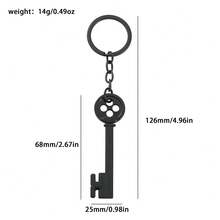 1Pc Cartoon Animation Keychain, Black Key Pendant, Gift For Friends, Universal Key, Daily Versatile - KC0059 - View 7