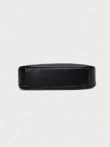 New Fashion Classic Versatile PU Waterproof Fabric M Letter Pattern Shoulder Bag, Printed Design Metal Chain Decoration Design French Baguette Bag, Women's Shoulder Bag Suitable For Shopping. Commuting, Travel Use - màu đen - Xem 4
