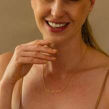 Customized Name Necklace, 18K Gold Plated Personalized Name Necklace, Minimalist Style Name Necklace, Christmas Gift, Mother's Day Gift, Gift For Her - Multicolor 5 - View 6