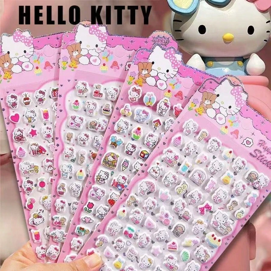 这些可爱的3D卡通贴纸非常适合孩子们。它们由海绵和PVC材质制成，是DIY装饰套装的一部分。共有4种不同的设计，非常适合用于贴纸书、卡通人物、水瓶、DIY装饰、卡通主题手机壳等等。 - 彩色 - 查看 1